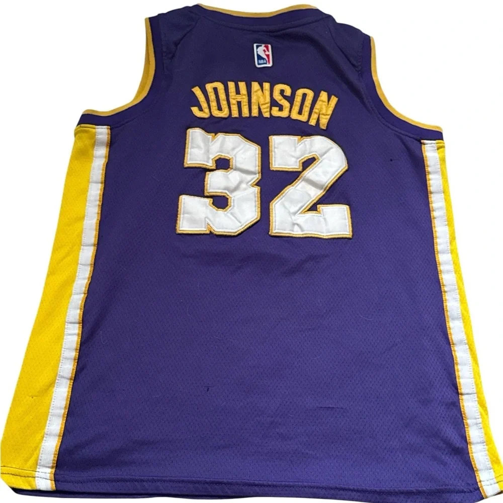 Nike Los Angeles Lakers Magic Johnson #32 Purple Classic Swingman vintage Jersey